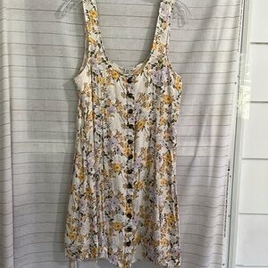 Floral Sleeveless Dress - Yellow, White, and Lavender